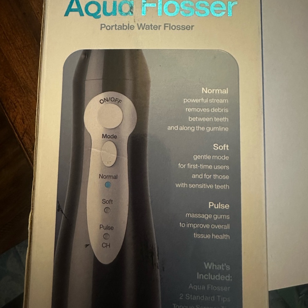 Aqua Sonic Portable Water Flosser - Black